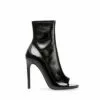 New 🛒 SteveMadden ELETTRA BLACK PATENT 🎉 -Steve Madden Sales Store STEVEMADDEN BOOTIES DISPUTE BLACK SIDE 4