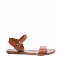 Cheap ⌛ SteveMadden DONDDI WHITE LEATHER 👏 -Steve Madden Sales Store STEVEMADDEN SANDALS DONDDI TAN LEATHER SIDE 3