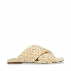 New 🧨 SteveMadden MARINA NATURAL RAFFIA ✨ -Steve Madden Sales Store STEVEMADDEN SANDALS MARINA NATURAL SIDE 2