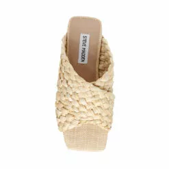 New 🧨 SteveMadden MARINA NATURAL RAFFIA ✨ -Steve Madden Sales Store STEVEMADDEN SANDALS MARINA NATURAL TOP