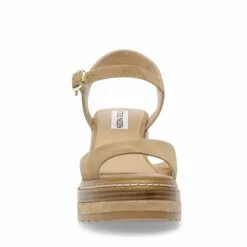 Flash Sale 🧨 SteveMadden SHAKER SAND SUEDE ⌛ -Steve Madden Sales Store STEVEMADDEN SANDALS SHAKER SAND SUEDE FRONT