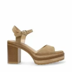 Flash Sale 🧨 SteveMadden SHAKER SAND SUEDE ⌛ -Steve Madden Sales Store STEVEMADDEN SANDALS SHAKER SAND SUEDE SIDE 1
