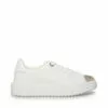 Best Sale ๐ SteveMadden CATCHER-R WHITE ๐ 2 Best Sale ๐ SteveMadden CATCHER-R WHITE ๐ -Steve Madden Sales Store STEVEMADDEN SHOES CATCHER R WHITE SIDE