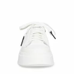 Discount 👍 SteveMadden IBBY WHITE BLACK 🤩 -Steve Madden Sales Store STEVEMADDEN SHOES IBBY WHITE BLACK FRONT