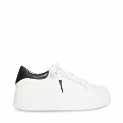 Discount 👍 SteveMadden IBBY WHITE BLACK 🤩
