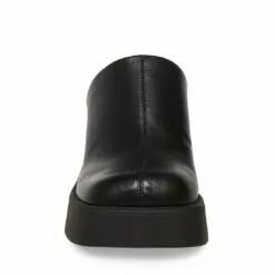 Best Sale ⭐ SteveMadden KAM BLACK LEATHER 🌟 -Steve Madden Sales Store STEVEMADDEN SHOES KAM BLACK LEATHER FRONT