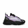 Cheapest 🛒 STEVEMADDEN PEAK BLACK/PURPLE ⭐ -Steve Madden Sales Store STEVEMADDEN SHOES PACKIN BLACK PURPLE SIDE