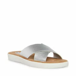 Brand new 💯 SteveMadden PERCY SILVER LEATHER 🧨 -Steve Madden Sales Store STEVEMADDEN SHOES PERCY SILVER LEATHER
