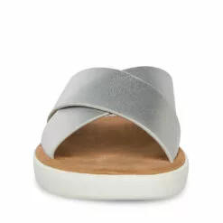 Brand new 💯 SteveMadden PERCY SILVER LEATHER 🧨 -Steve Madden Sales Store STEVEMADDEN SHOES PERCY SILVER LEATHER FRONT