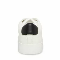 New 🎉 SteveMadden SCOUT WHITE/BLACK 🛒 -Steve Madden Sales Store STEVEMADDEN SHOES SCOUT WHITE BLACK BACK