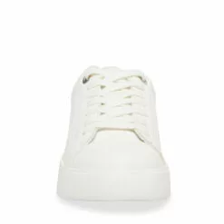 New 🎉 SteveMadden SCOUT WHITE/BLACK 🛒 -Steve Madden Sales Store STEVEMADDEN SHOES SCOUT WHITE BLACK FRONT