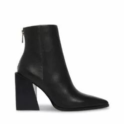 Discount 🔥 SteveMadden TISH BLACK LEATHER 🔥 -Steve Madden Sales Store STEVEMADDEN SHOES TISH BLACK LEATHER SIDE 2