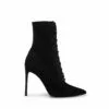 Discount 👍 SteveMadden VALENCY BLACK SUEDE 🧨 -Steve Madden Sales Store STEVEMADDEN SHOES VALENCY BLACK SUEDE SIDE