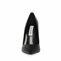 Flash Sale 👏 STEVEMADDEN VALENTINA BLACK LEATHER 😀 -Steve Madden Sales Store STEVEMADDEN SHOES VALENTINA BLACK LEATHER FRONT