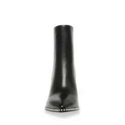 Top 10 ๐ SteveMadden AQUARIUS BLACK LEATHER โ 12 Top 10 ๐ SteveMadden AQUARIUS BLACK LEATHER โ -Steve Madden Sales Store STEVEMADDEN BOOTIES AQUARIUS BLACK LEATHER FRONT