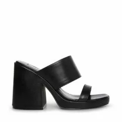Best Pirce 💯 SteveMadden VICKEY BLACK LEATHER 👍 14 Best Pirce 💯 SteveMadden VICKEY BLACK LEATHER 👍 -Steve Madden Sales Store STEVEMADDEN SHOES 21SM5968H BLACK LEATHER SIDE 2
