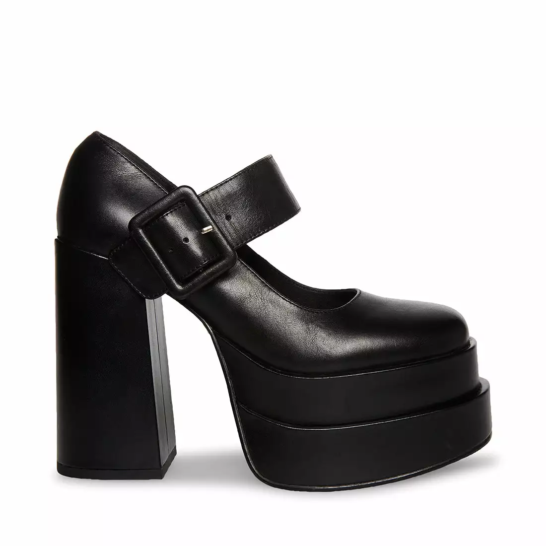 New ๐ฏ SteveMadden CARLY BLACK LEATHER ๐ฏ 9 New ๐ฏ SteveMadden CARLY BLACK LEATHER ๐ฏ - Image 7