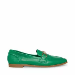 Coupon 😍 SteveMadden CARRINE COGNAC LEATHER ❤️ -Steve Madden Sales Store STEVEMADDEN SHOES CARRINE GREEN LEATHER SIDE 1