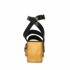 Budget 🎉 STEVEMADDEN COVE BLACK LEATHER ⭐ -Steve Madden Sales Store STEVEMADDEN SHOES COVE BLACK LEATHER BACK