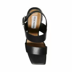 Discount 💯 SteveMadden HOLLAND BLACK LEATHER 🔥 -Steve Madden Sales Store STEVEMADDEN SHOES HOLLAND BLACK LEATHER TOP