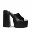 Best Pirce ๐ SteveMadden TRIXIE BLACK LEATHER ๐ 2 Best Pirce ๐ SteveMadden TRIXIE BLACK LEATHER ๐ -Steve Madden Sales Store STEVEMADDEN SHOES TRIXIE BLACK LEATHER SIDE 1