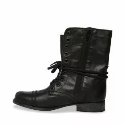 Best Pirce 🤩 SteveMadden TROOPA BLACK LEATHER ⌛ -Steve Madden Sales Store STEVEMADDEN SHOES TROOPA BLACK LEATHER INSIDE